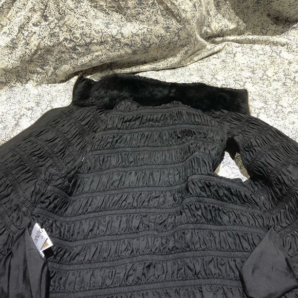 Dino Gaspari black rabbit fur silk vest medium - Picture 10 of 12
